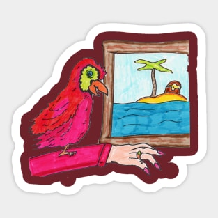 Parrot & Pirate Sticker